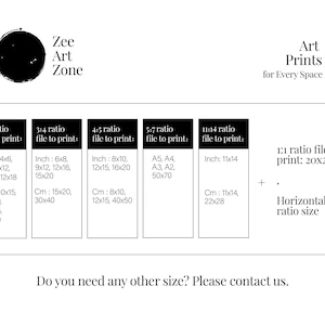 ZeeArtZone Offers Art Prints in different sizes for Every Spaces.