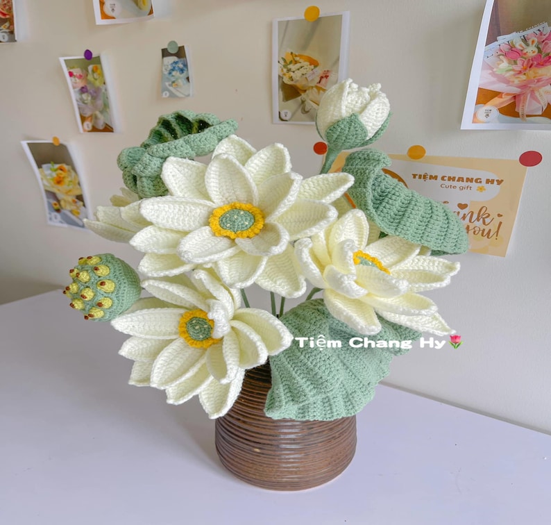 Crochet Flowers Crochet Bouquet Handmade Flower Etsy