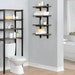 20 In. W Wall Mounted 4-tier Bath Shelf With Metal Frame and Solid Wood ...
