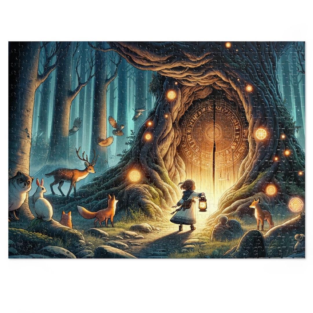 Forest Temple Entrance Artisanal Jigsaw Puzzle 110, 252, 500,1000-piece ...
