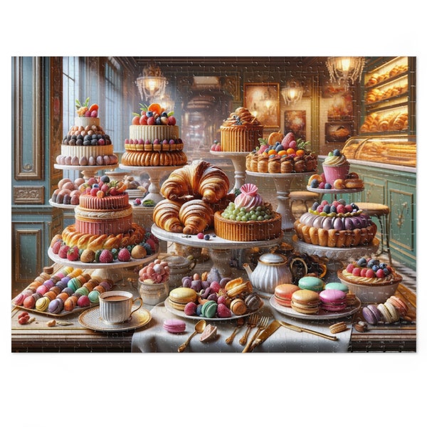 Délicieuses pâtisseries | Puzzle artisanal (110, 252, 500, 1 000 pièces)