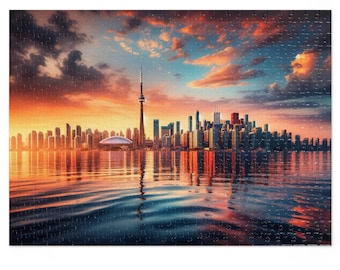 Toronto Sunset Glow | Artisanal Jigsaw Puzzle (110, 252, 500,1000-Piece)