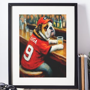 Pintura de los Georgia Bulldogs de la UGA / Arte mural de los Georgia Bulldogs de la Universidad de Georgia / Obra de arte para imprimir de los Georgia Bulldogs