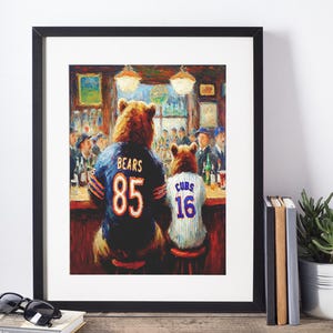 Chicago Bears & Cubs Wall Art | Chicago Sports Print | Chicago Bears Artwork | Chicago Cubs Artwork | Man Cave Art
