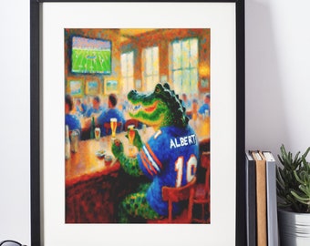 Florida Gators Painting | University of Florida Print out | Florida Gators &quot;Albert&quot; Digital Art Print