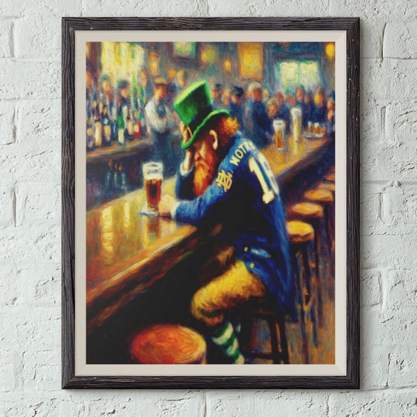 Notre Dame Fighting Irish Painting | Notre Dame Print Out Artwork | Notre Dame Digital Print Out Painting