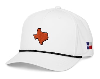 Texas Performance Rope Hat | Burnt Orange and White Golf Hat