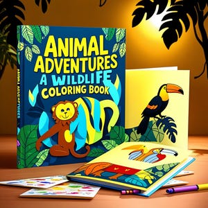 Wild Wonders: A Fun-Filled Animal Adventure Coloring Book for Kids!