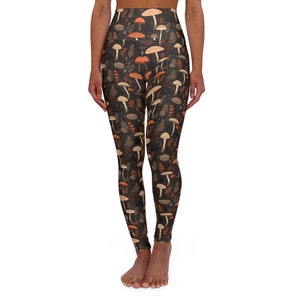 Mushroom Gym Leggings For Women S-2XL Fitness Activewear Highwaist Yoga Pants