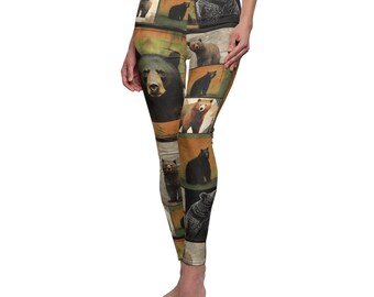 Women&#39;s Bear Print Gym Fitness Leggings Pants