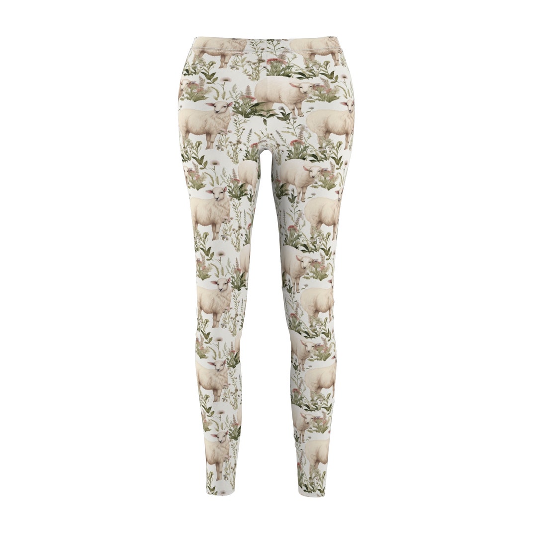 Goat Sheep Pattern Print Women Leggings