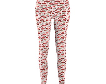 Women's Cute Mushroom Print Gym Fitness Leggings Pants