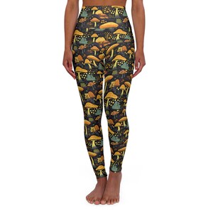 Mushroom Gym Leggings For Women S-2XL Fitness Activewear Highwaist Yoga Pants