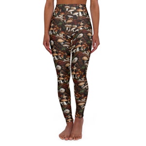 Mushroom Gym Leggings For Women S-2XL Fitness Active War High Waist Yoga Pants