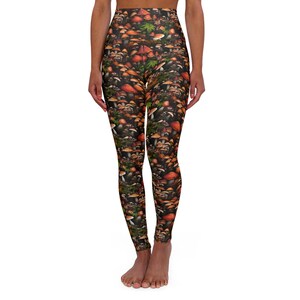 Mushroom Gym Leggings For Women S-2XL Fitness Activewear Highwaist Yoga Pants