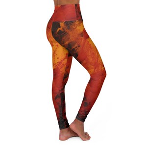Women's Fire Magma Leggings For Women S-2XL Fitness Active War High Waist Yoga Pants image 4