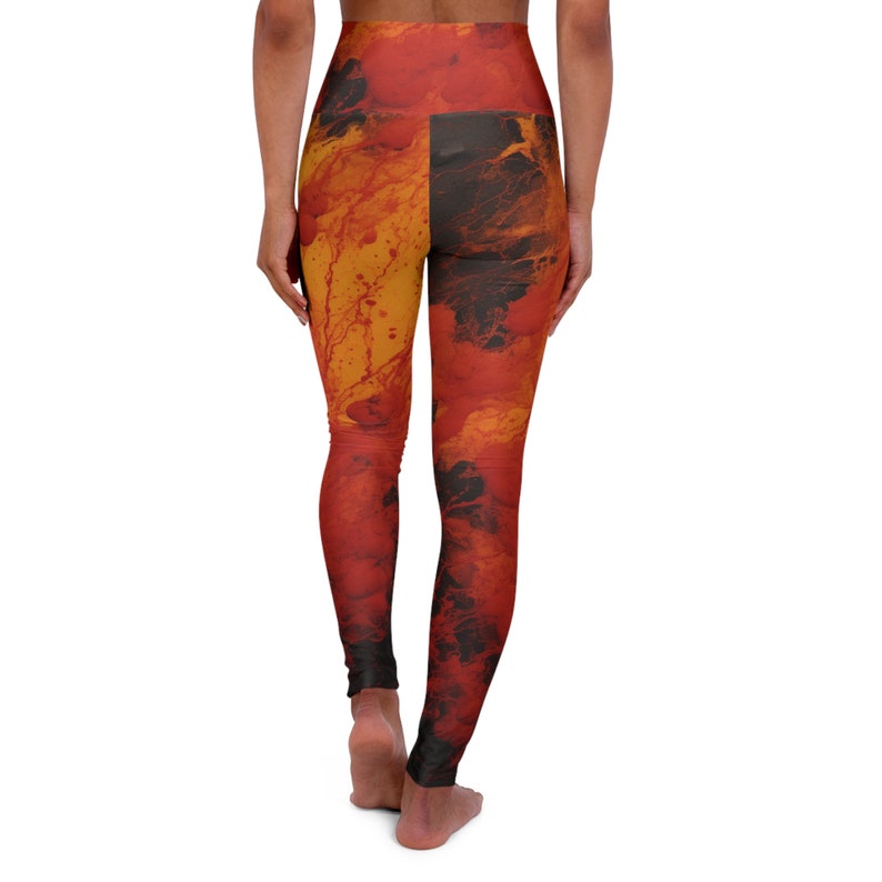 Women's Fire Magma Leggings For Women S-2XL Fitness Active War High Waist Yoga Pants image 2