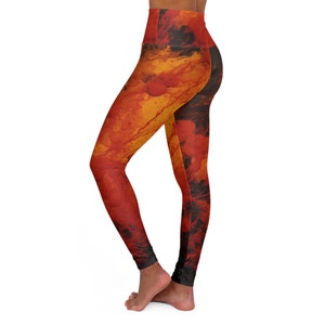 Women's Fire Magma Leggings For Women S-2XL Fitness Active War High Waist Yoga Pants image 3