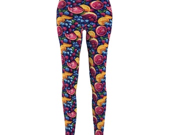 Leggings colorés aux fruits d'été - Pantalons de fitness vibrants - Tailles S-XL