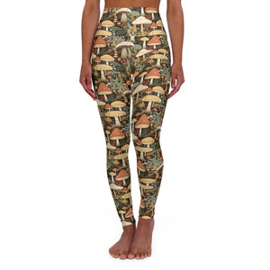 Mushroom Gym Leggings For Women S-2XL Fitness Activewear Highwaist Yoga Pants