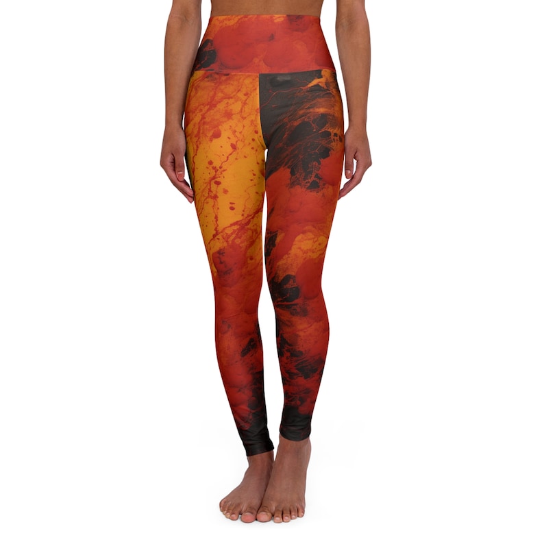 Women's Fire Magma Leggings For Women S-2XL Fitness Active War High Waist Yoga Pants image 1