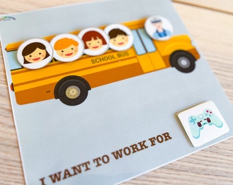 Belöningstabell för digital skolbuss-tokentavla