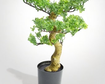 Bonsai Tree Artificial  Realistic Big Fake plant Japanese Decor Zen Faux for Home Desk Office and livingroom