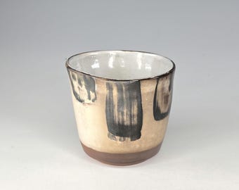 Soda-Fired Hand-Painted Ceramic Cup – One of a Kind