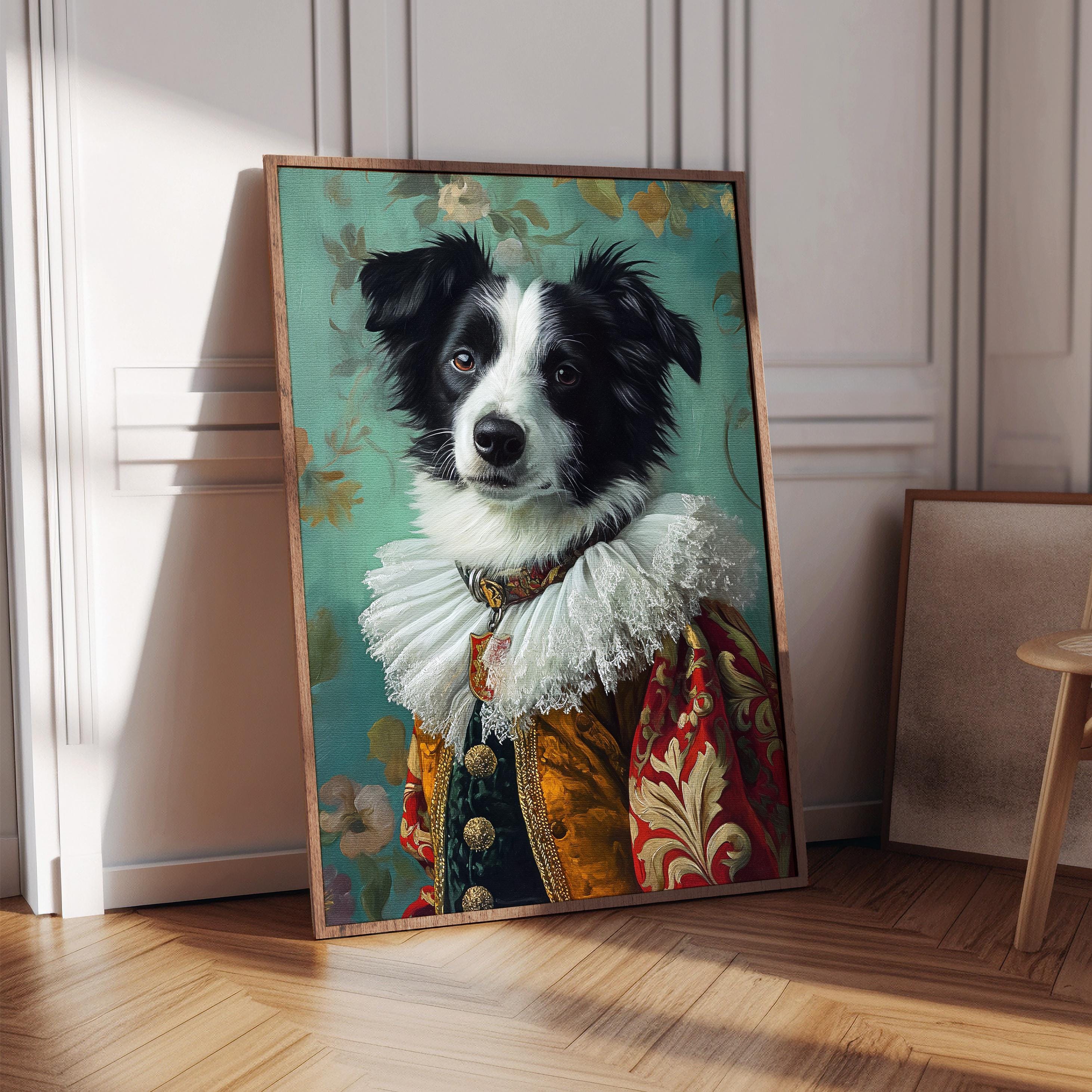 カスタムロイヤルペットポートレート：ルネッサンススタイルの絵画、ペットのメモリアルギフト - Etsy 日本