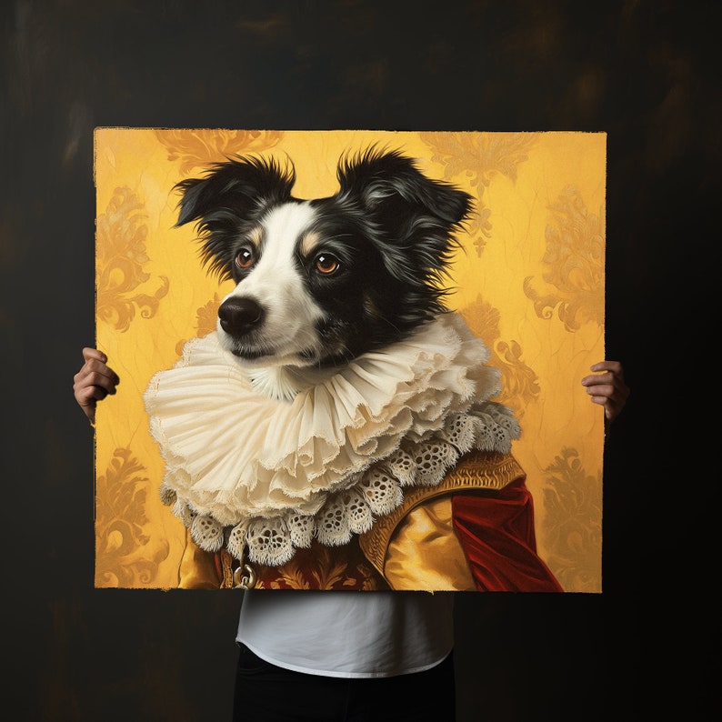Custom Royal Pet Portrait From Photo Renaissance Dog Painting Pet custom-pet-portrait-gift-for-cat-and-dog-lovers-etsy