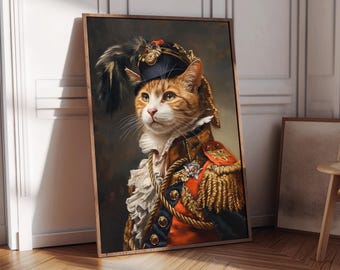 Custom Royal Pet Portrait: Regal Cat or Dog Art Commission