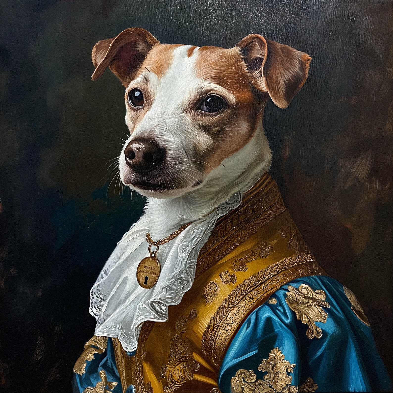 Custom Pet Portrait, Pet Portrait Gift, Pet Lovers Gift, Royal Portrait