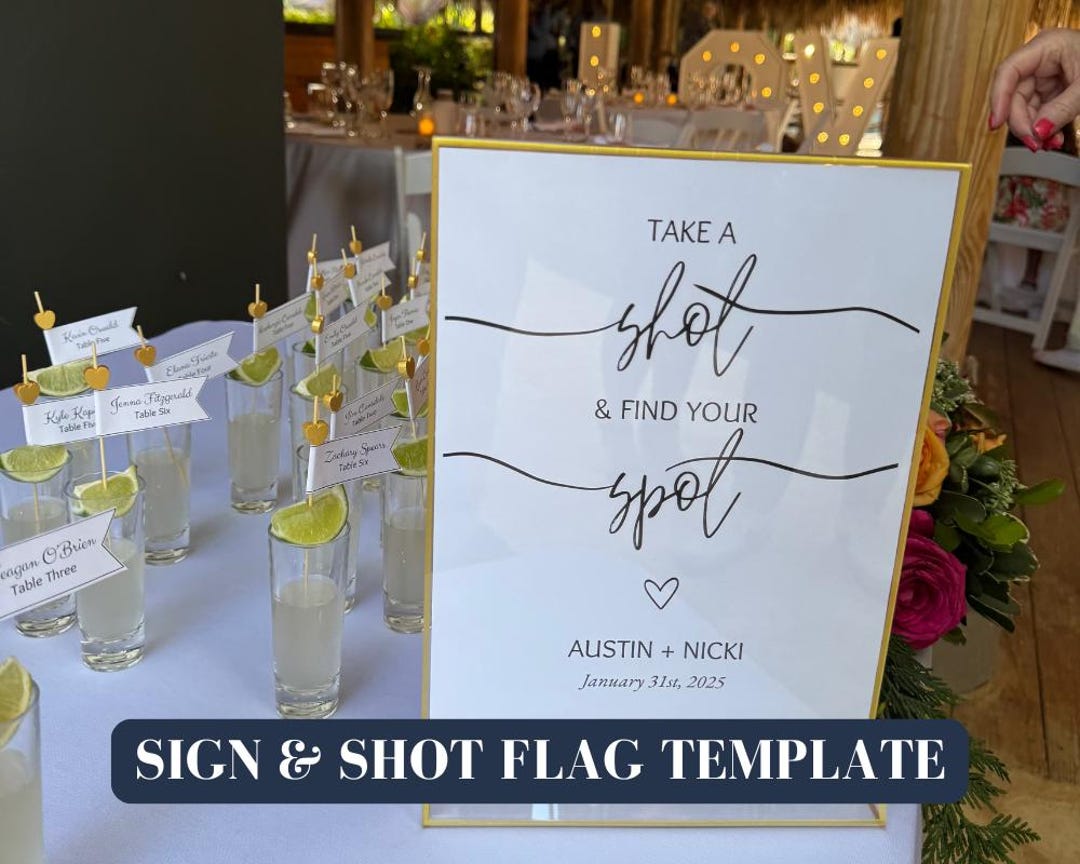 Take a Shot & Find Your Spot Template Paket Flaggenschild und ...