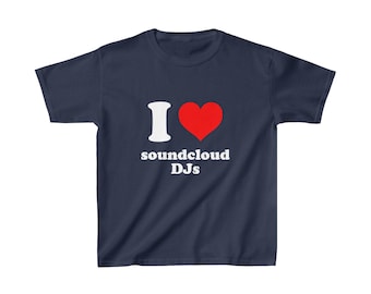 T-shirt bébé I Love SoundCloud DJs Style Y2K, Années 2000, T-shirt court, Slogan emblématique, Mode des années 2000, Cadeaux rigolos