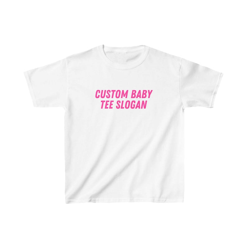 T-shirt bébé personnalisé, Slogan personnalisé, Style années 90/An 2000, Esthétique des années 2000, T-shirt court, Coquette, Emblématique, Sans charnière, Cadeau tendance amusant image 2