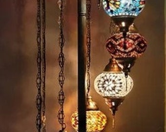 Turkish Moroccan Handmade Floor Lamp Free Shipping and Bulb as Gift with your purchase