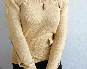 Handmade Chunky Knit Sweater: Cozy Winter Pullover