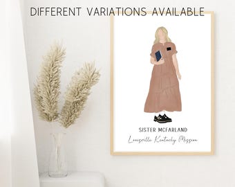 Personalized LDS Missionary Watercolor Art (Digital Download)