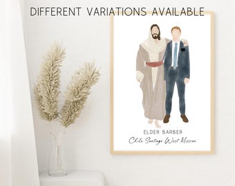LDS Missionary & Jesus Christ Watercolor Art (Digital Download)