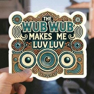 Adesivo de música. Drum and Bass. EDM. Amor. Mantra de meditação. Presente de autocuidado. Vinil. Adesivos sem bolhas. New Age. Unissex. Cura. Autocuidado