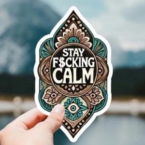 Adesivo con citazione. Detti. Keep Calm. Meditazione. Mantra. Regalo per la cura di sé. Vinile. Adesivi senza bolle. New Age. Unisex. Guarigione. Cura di sé