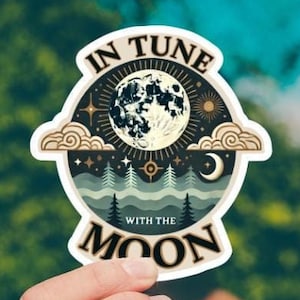 Pleine lune. Vélos. Lunes. Respirez. Méditation. Mantra. Cadeau pour prendre soin de vous. Vinyle. Sans bulles. Nouvel âge. Unisexe. Guérison. Prendre soin de soi. Typographie.