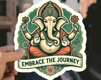 Ganesh Sticker. Ganesha. Quotes. Sayings. Meditation. Mantra. Self Care Gift. Vinyl. Bubble-free stickers. New Age. Healing. Zen. Elephants.