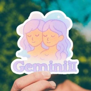 Gemini Sticker. Astrology. Zodiac. Boho. Mantra. Self Care Gift. Stars. Bubble-free stickers. New Age. Healing. Self Care. Typography.
