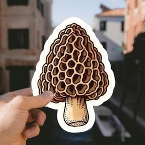 Sticker morieljespaddestoel. Bos. Buitenshuis. Natuur. Flora. Paddo's. Spiritueel geschenk. Jubileum. Metafysisch. Luchtbellenvrije stickers.