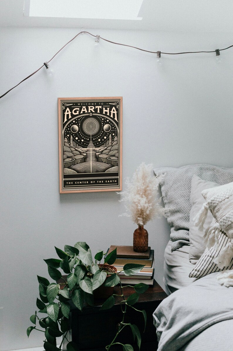 Agratha Poster. Center of the Earth. Wall Art. Poster. Gift for Men