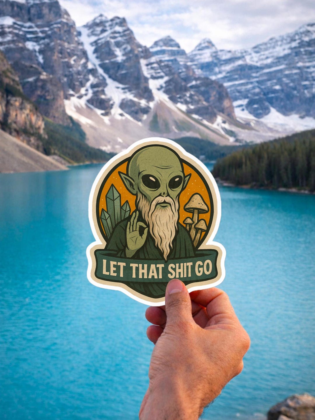Boho Alien Sticker: 'let That Shit Go' Quote, Meditation Gift - Etsy