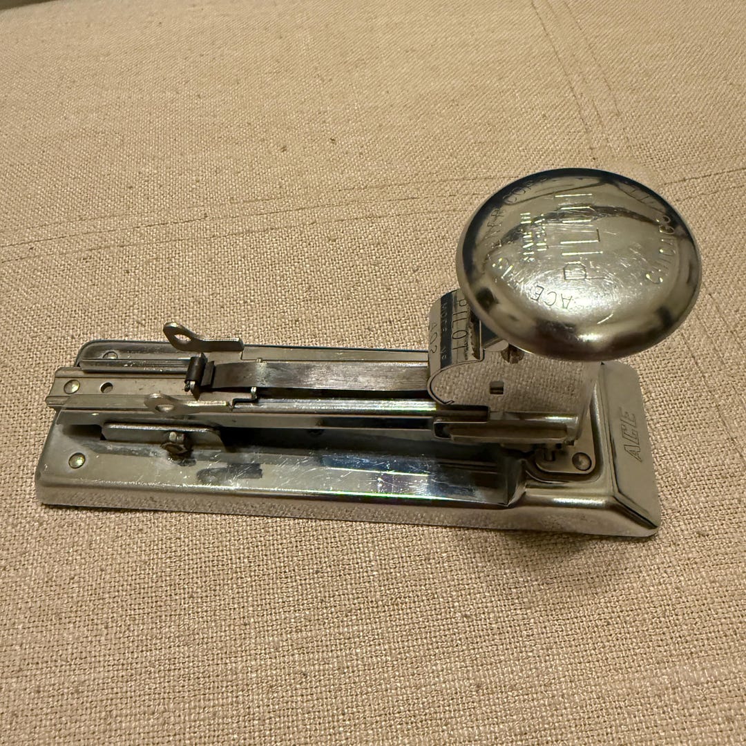 Stapler Pilot Vintage Pilot Stapler Model No. 402 Ace Fastener Corp. Chicago USA ...