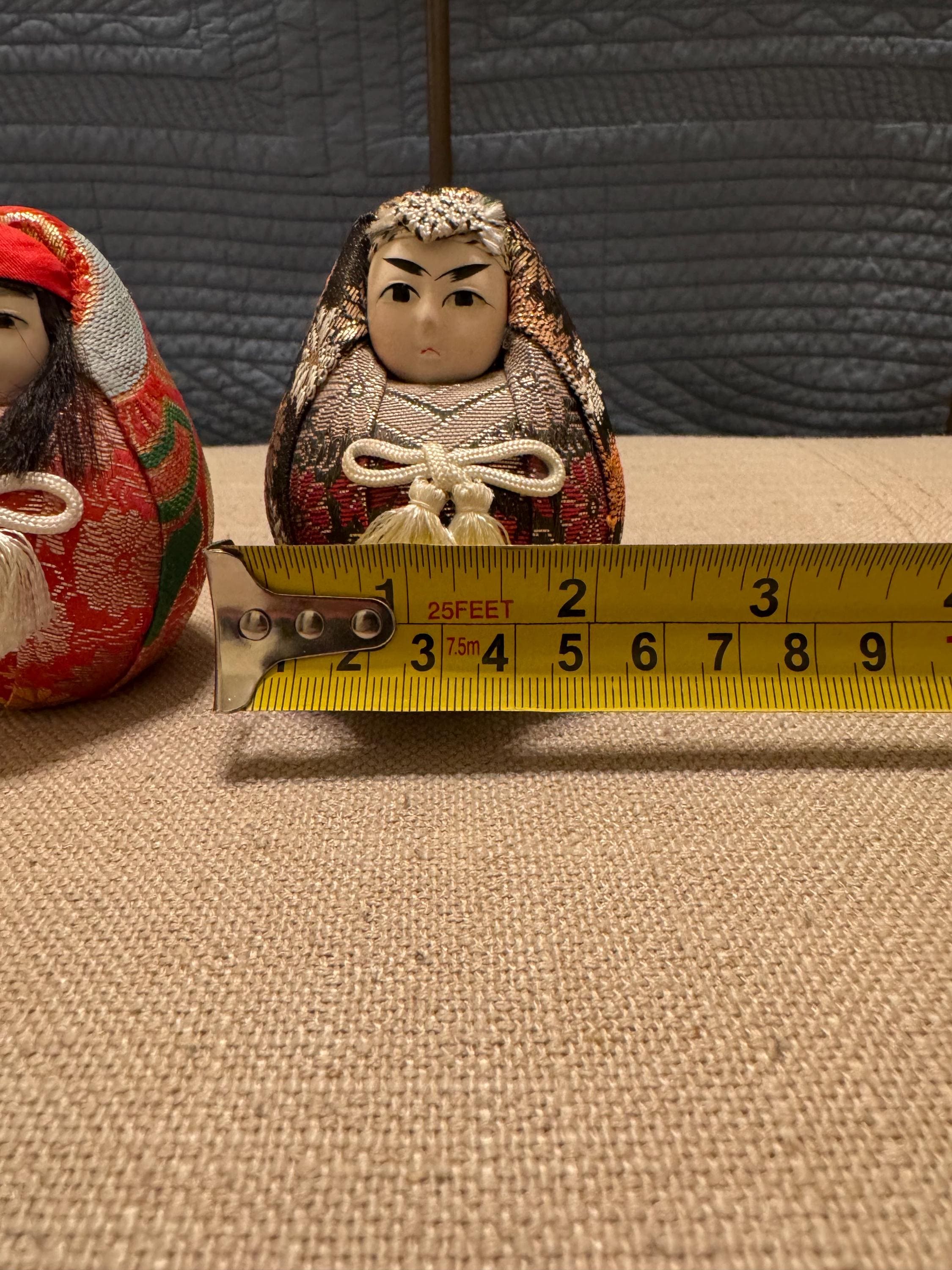 Japanese Roly Poly Hime-daruma Vintage Wedding Doll Figurine Lot of 2 ...