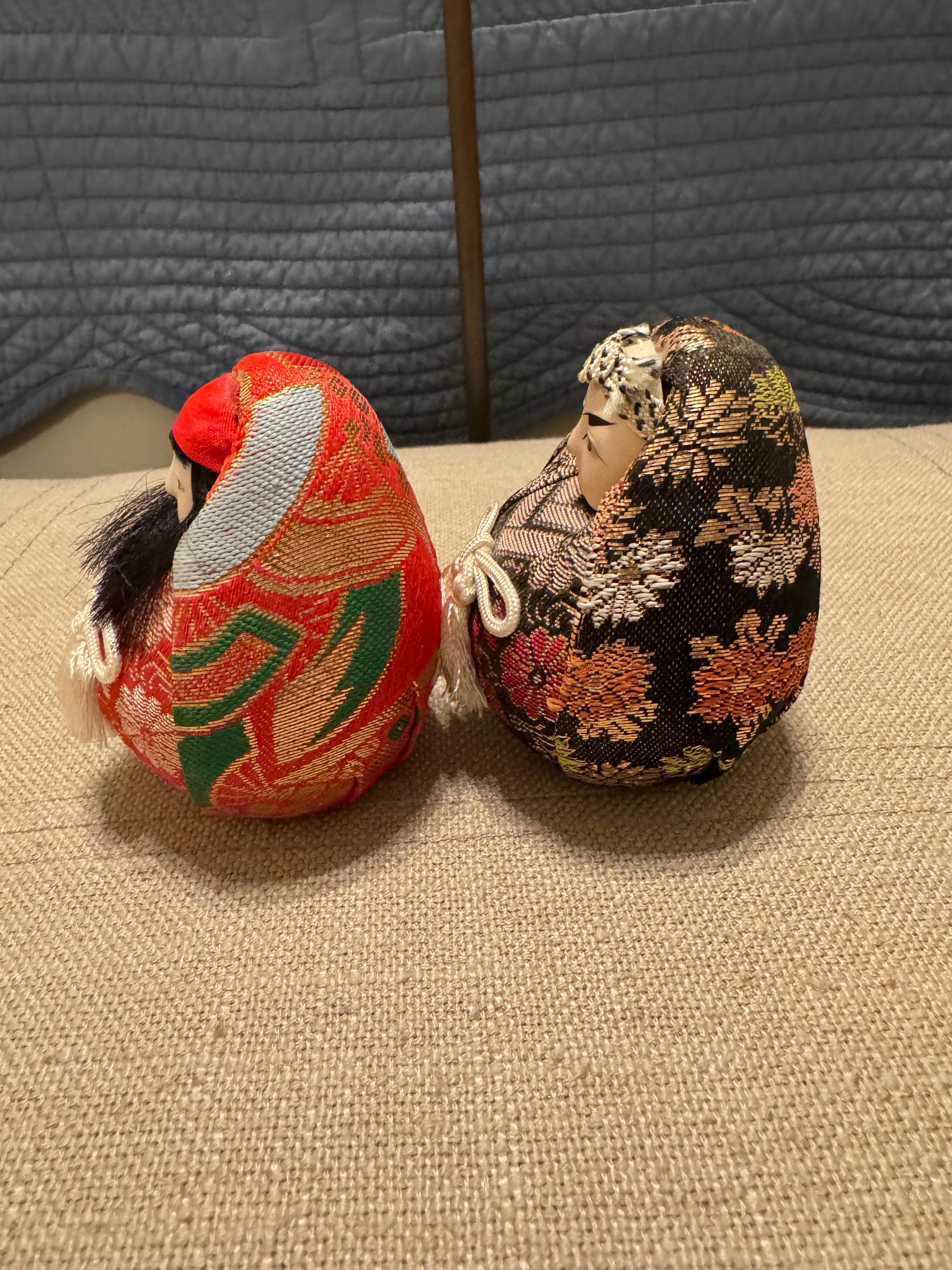 Japanese Roly Poly Hime-daruma Vintage Wedding Doll Figurine Lot of 2 ...